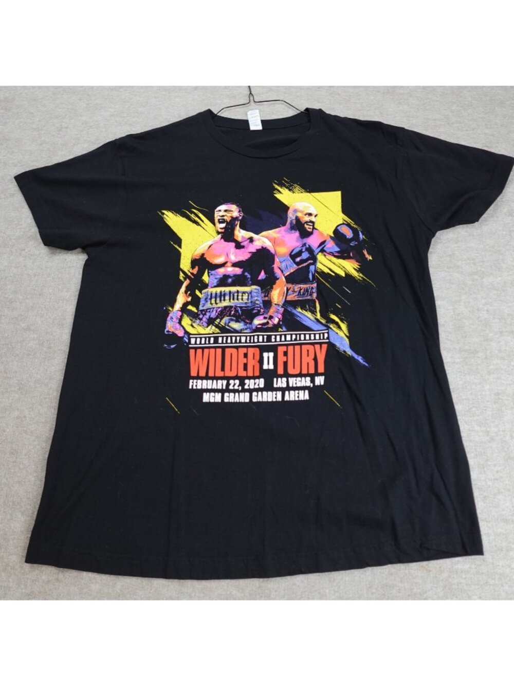 Tyson Fury Wilder Shirt Large Black Double Sided II